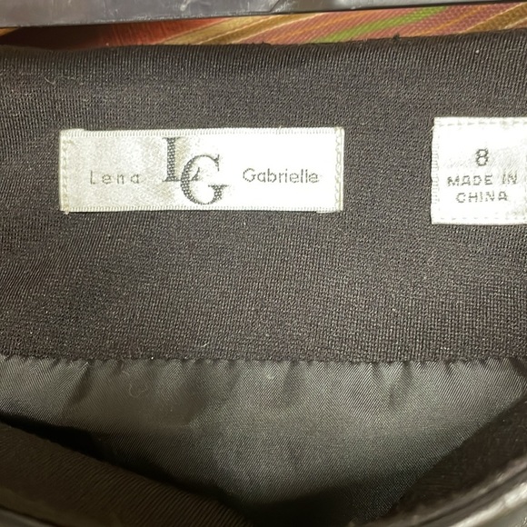 Lena Gabrielle Layered Tiered Faux Leather Pencil Skirt Edgy Knee Length Size 8 - Picture 9 of 9